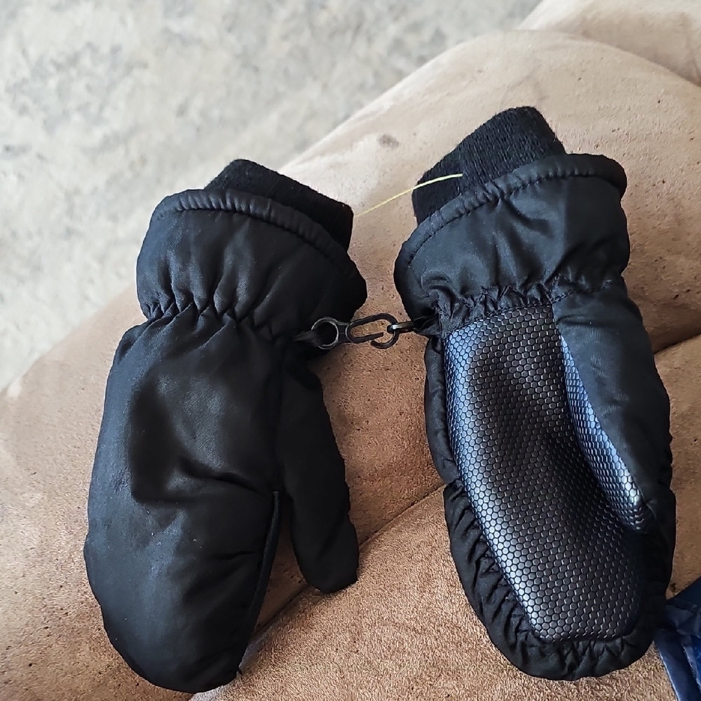 Black Winter Mittens